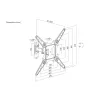 Equip 23 tolli kuni 55 tolli täisliigutusega teleri seinakinnitusklamber, 100 x 100 mm, 400 x 400 mm, -8 - 5°, -90 - 90°, roostevaba teras, must