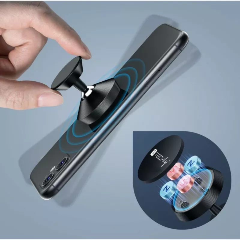 Techly I-SMART-UNI7 hoidik Passiivne hoidik Mobiiltelefon/nutitelefon Must