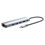Manhattan USB-C dokk/jaotur, pordid (x6): Ethernet, HDMI, USB-A (x3) ja USB-C, toiteedastusega (PD) 100 W – vajab välist USB-C laadijat (ei kuulu komplekti). USB-toitega (välist toiteallikat pole vaja), kui PD ei kasutata