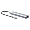 Manhattan USB-C dokk/jaotur, pordid (x6): Ethernet, HDMI, USB-A (x3) ja USB-C, toiteedastusega (PD) 100 W – vajab välist USB-C laadijat (ei kuulu komplekti). USB-toitega (välist toiteallikat pole vaja), kui PD ei kasutata