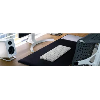 KeySonic KSK-5020BT-S (DE) klaviatuur kontor Bluetooth QWERTZ saksa Alumiinium, Valge