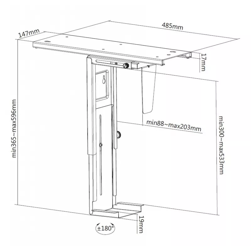 Laua-alune protsessori hoidik Equip 650892