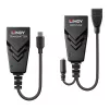 Lindy 100m USB 2.0 Type C Cat.6 pikendaja, võrgusaatja ja -vastuvõtja, 100 m, 480 Mbit/s, Cat5e, Cat6, CH317Q, CH9317, RTL8211E, must