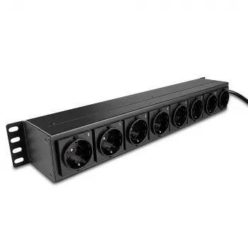 Lindy 73025 toitejaotusseade (PDU) 8 vahelduvvoolupesa 1,5U must