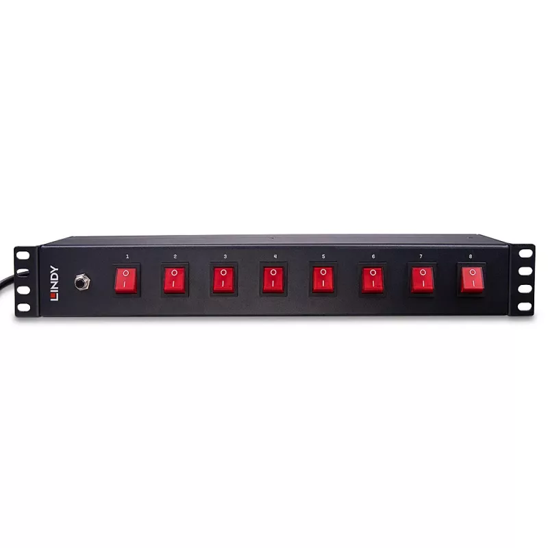 Lindy 73025 toitejaotusseade (PDU) 8 vahelduvvoolupesa 1,5U must