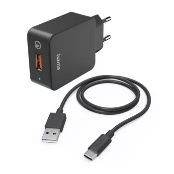 Hama 00201625 mobiilseadme laadija Mobiiltelefon, Nutitelefon, Tahvelarvuti Must Vahelduvvool Kiirlaadimine Siseruumides