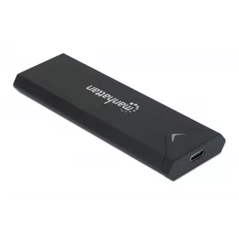 Manhattan M.2 NVMe SSD-korpus, USB-C emane ühendus, 10 Gbps (USB 3.2 Gen2 ehk USB 3.1), UASP-ühilduv, SuperSpeed+ USB, alumiinium, must, kolmeaastane garantii