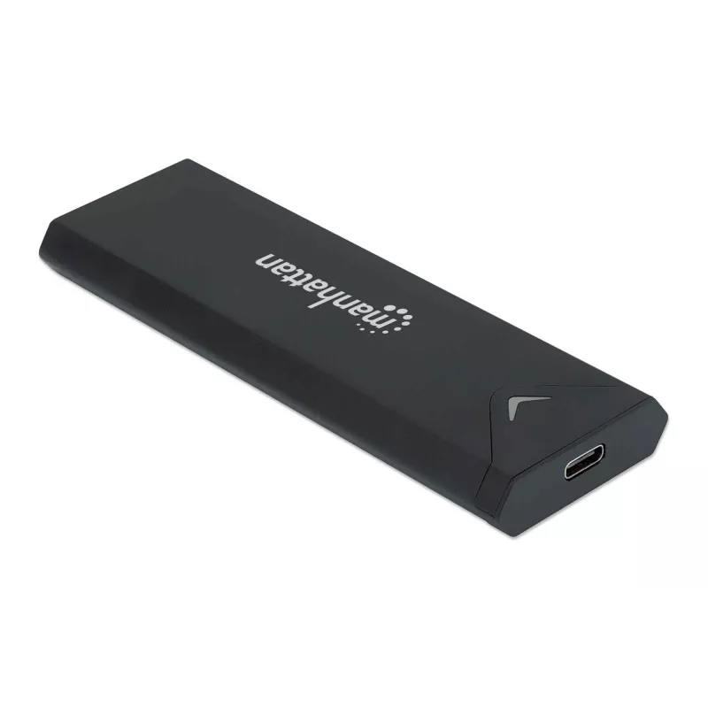 Manhattan M.2 NVMe SSD-korpus, USB-C emane ühendus, 10 Gbps (USB 3.2 Gen2 ehk USB 3.1), UASP-ühilduv, SuperSpeed+ USB, alumiinium, must, kolmeaastane garantii
