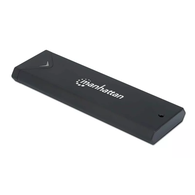 Manhattan M.2 NVMe SSD-korpus, USB-C emane ühendus, 10 Gbps (USB 3.2 Gen2 ehk USB 3.1), UASP-ühilduv, SuperSpeed+ USB, alumiinium, must, kolmeaastane garantii