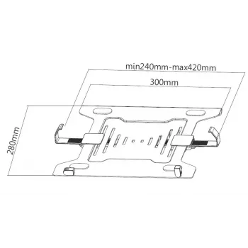 Sülearvuti alus Equip Laptop Holder 10 tolli kuni 15,6 tolli