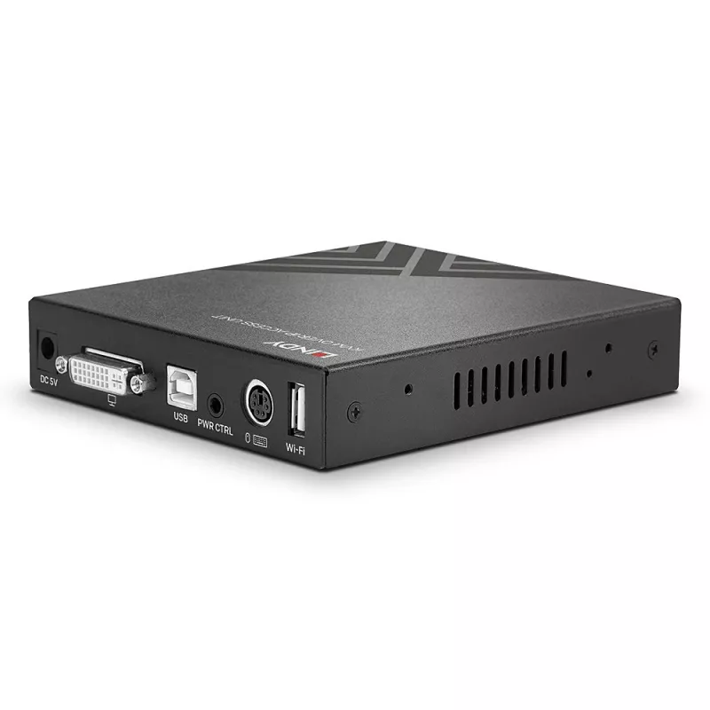 Lindy KVM üle IP pöördus, DVI-I, USB ja PS/2, juhtmega, 1920 x 1200 pikslit, metall, CE, UKCA, FCC, CP65, DVI-I, 5 V