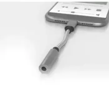 Mobiiltelefonikaabel Terratec 284535 Hõbedane USB C 3,5 mm
