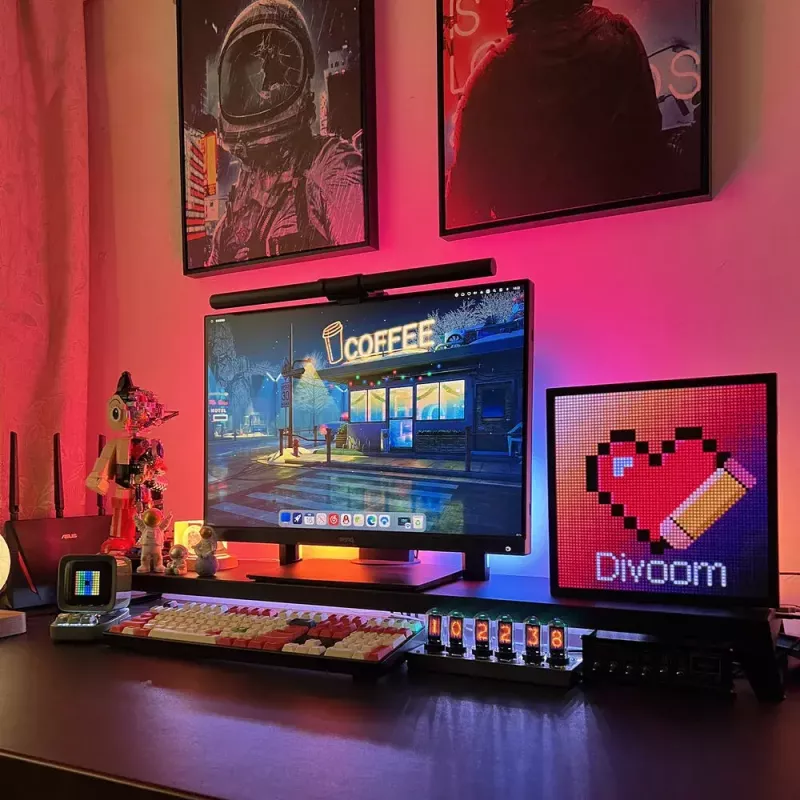 Digitaalne pildiraam Divoom Pixoo64 Must Wi-Fi 64x64 RGB LED