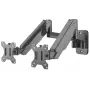 Manhattan Dual Wall Mount for TV & Monitors (Full Motion Gas Spring), For screens 17 inch to 32 inch, VESA Ühilduvus: 75x75mm and 100x100mm - check the dimensions of the four mounting holes on back of screen to ensure it fits, Max 8kg each, Must, Bracket