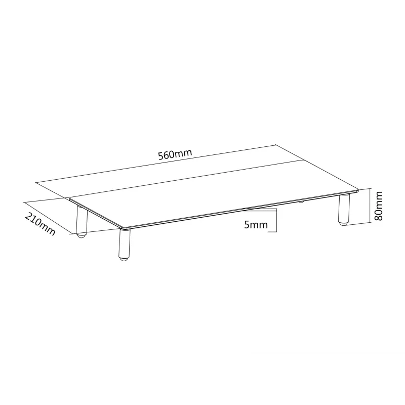 Klaasist lauamonitorialus Equip 650882