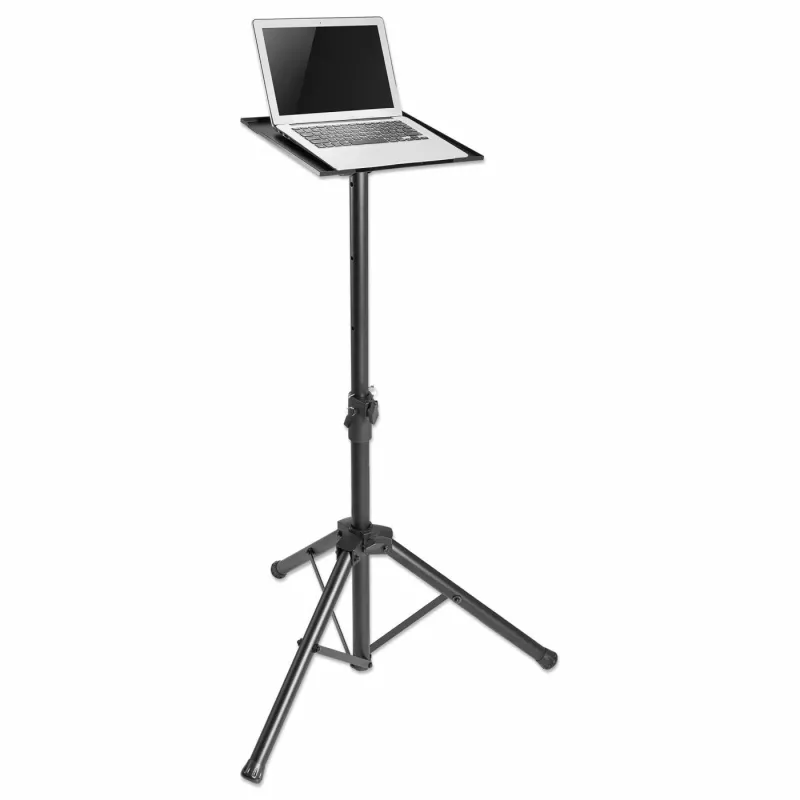 Manhattan Tripod Floor Mount for TV/Monitor/Projector/Laptop, For screens: 13 inch to 32 inch, VESA compatibility: 75x75 and 100x100mm - check the dimensions of the four mounting holes on back of screen to ensure it fits, Max 15kg, Height Adjustable, Must, Bracket