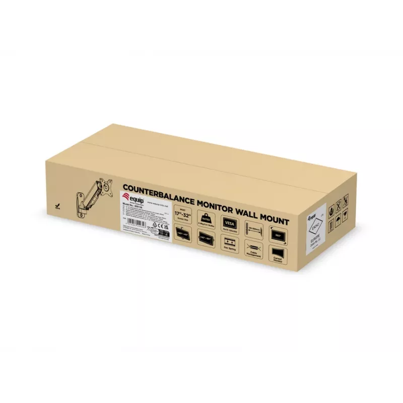 Equip 17–32-tolline üksikmonitori seinakinnitusklamber, käe pikkus: 334 mm