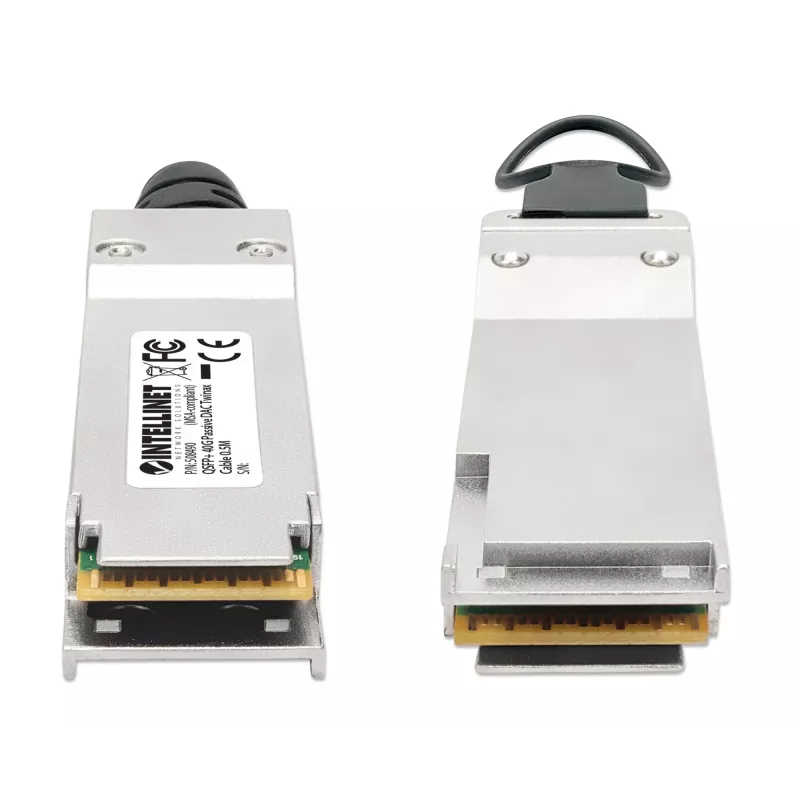 Intellinet 0,5 m 40G QSFP+ passiivne otseühendusega vask-twinax-kaabel 30AWG, MSA QSFP-H40G-CU50CM-ühilduv