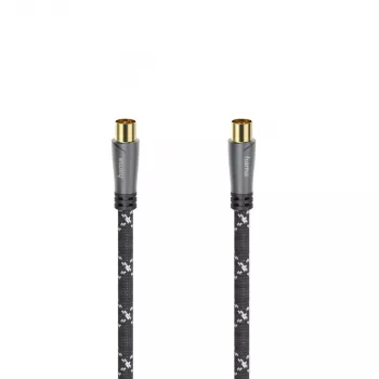 Hama 00205072 koaksiaalkaabel 5 m Must, Hall