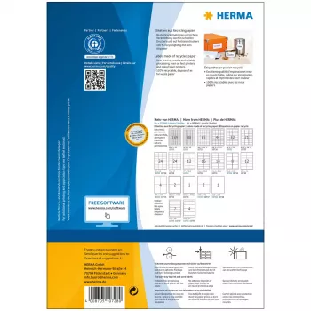 Isekleepuv printerisilt HERMA 10728 Valge 7 cm x 3,6 cm