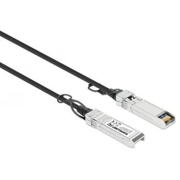 Intellinet 0,5 m 10G SFP+ passiivne otseühendusega vask-twinax-kaabel 30AWG MSA SFP-H10GB-CU50CM ühilduv