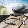 Hama laadimiskaabel, USB-A - Lightning, 0,2 m, nailon, must, 0,2 m, Lightning, USB A, isane, isane, must
