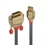 Lindy 5m HDMI-DVI-D kaabel, Gold Line, 5 m, HDMI tüüp A (standardne), DVI-D, isane, isane, kuldne, hall