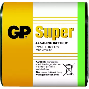 GP Batteries Super Leelispatarei 4,5V ühekordne leelispatarei prismaatiline