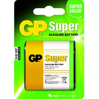 GP Batteries Super Leelispatarei 4,5V ühekordne leelispatarei prismaatiline