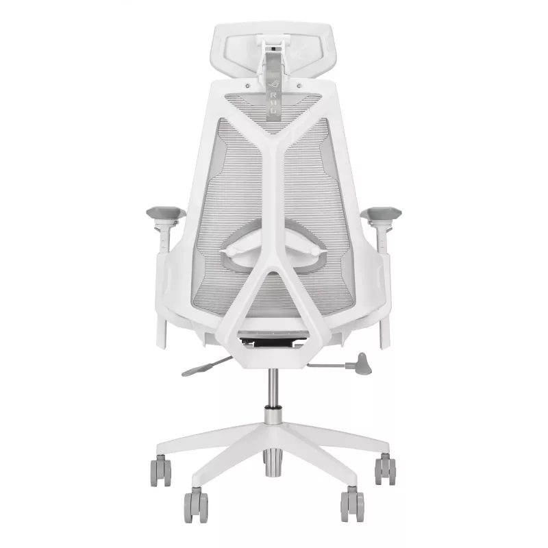 PC mängutool Asus ROG Destrier Ergo Core Valge — võrkiste, max koormus 136 kg, laius 720 mm, sügavus 840 mm, kõrgus 129–137,5 cm