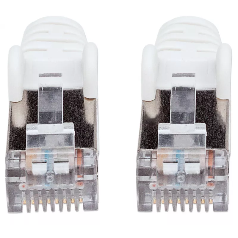 Intellineti võrguparanduskaabel, Cat6, 20 m, valge, vask, S/FTP, LSOH / LSZH, PVC, RJ45, kullatud kontaktid, takerdumisvastane, kaitsemuhviga, eluaegne garantii