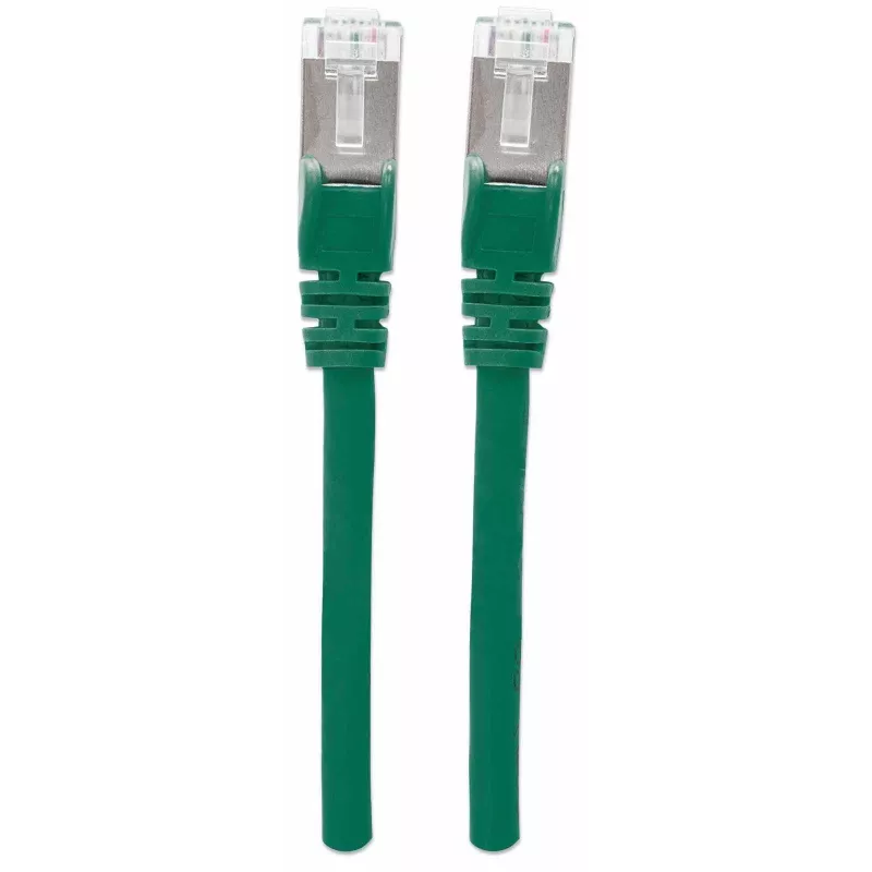 Intellinet võrgukaabel, Cat7 kaabel/Cat6a pistikud, 7,5 m, roheline, vask, S/FTP, LSOH / LSZH, PVC, RJ45, kullatud kontaktid, haarduvaba, kaitsetutiga, eluaegne garantii