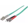 Intellinet kiudoptiline patch-kaabel, OM3, ST/LC, 5m, Aqua, Dupleks, Multi-režiim, 50/125 µm, LSZH, Kiud, Eluaegne garantii