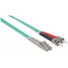 Intellinet kiudoptiline patch-kaabel, OM3, ST/LC, 5m, Aqua, Dupleks, Multi-režiim, 50/125 µm, LSZH, Kiud, Eluaegne garantii