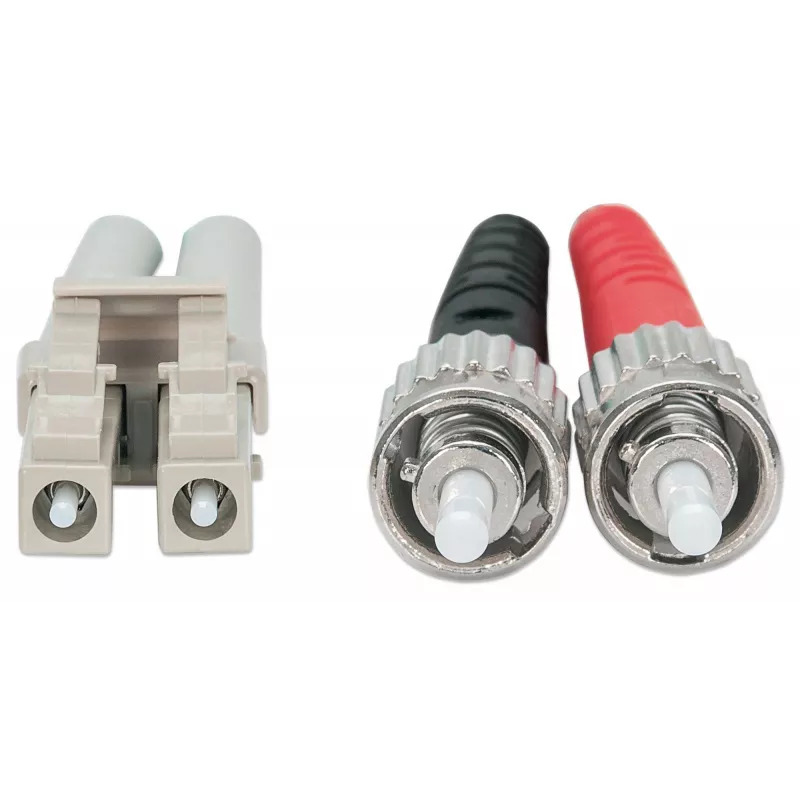 Intellinet kiudoptiline patch-kaabel, OM3, ST/LC, 5m, Aqua, Dupleks, Multi-režiim, 50/125 µm, LSZH, Kiud, Eluaegne garantii