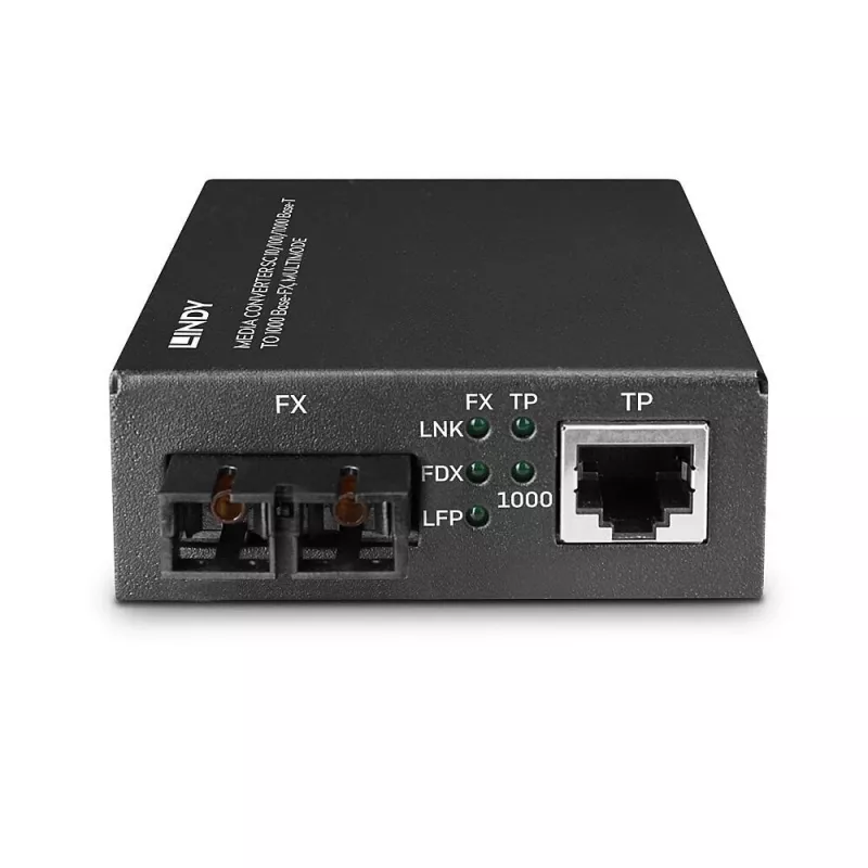 Lindy 25119 võrgumeediumimuundur 850 nm Multi-mode Must