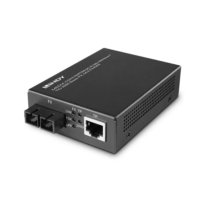 Lindy 25119 võrgumeediumimuundur 850 nm Multi-mode Must