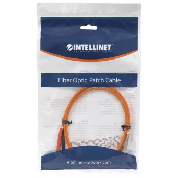 Intellinet fiiberoptiline patch-kaabel, OM1, LC/ST, 3m, oranž, dupleks, multimood, 62.5/125 µm, LSZH, Fiiber, eluaegne garantii