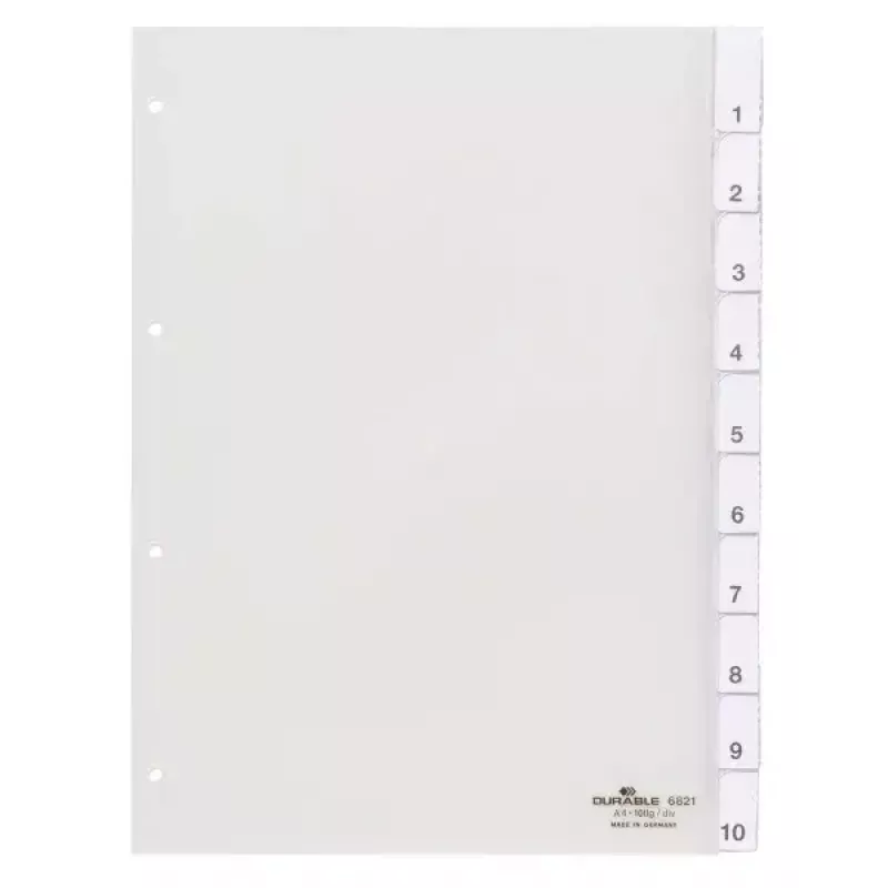 Durable 6821-19 numbritega vaheleht