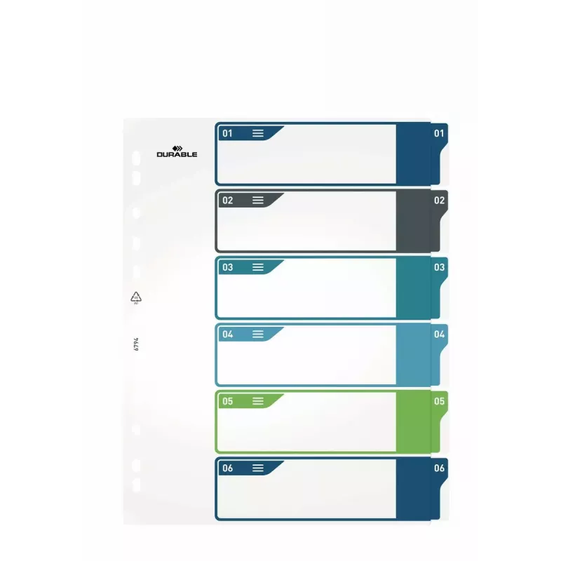 Tühi sakiga vaheleht Durable 679427 polüpropüleen mitmevärviline 30.5x24.5 cm