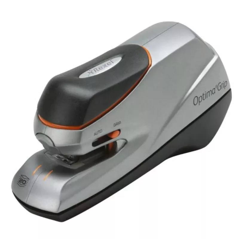 Rexel Optima Grip elektriline klammerdaja EL, 20 lehte, must, hõbedane, 449,5 g, 147 mm, 200 mm, 88 mm