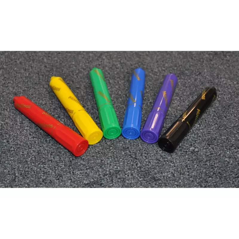 Crayon Malinos 301036 6 tk mitmevärviline Must Sinine Roheline Punane Violetne Kollane
