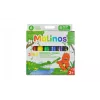 Crayon Malinos 301036 6 tk mitmevärviline Must Sinine Roheline Punane Violetne Kollane