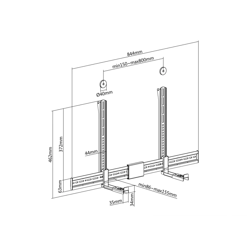 Heliriba kinnitus Equip Universal Soundbar Mount