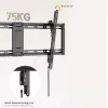 TV seinakinnitusklamber EQUIP 43 tolli–95 tolli Tilt õhuke kuni 75 kg teleritele, VESA 200x200–800x400, kalle 0–8°, 4,2 cm kaugus, must