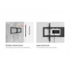 TV seinakinnitusklamber EQUIP 43 tolli–95 tolli Tilt õhuke kuni 75 kg teleritele, VESA 200x200–800x400, kalle 0–8°, 4,2 cm kaugus, must