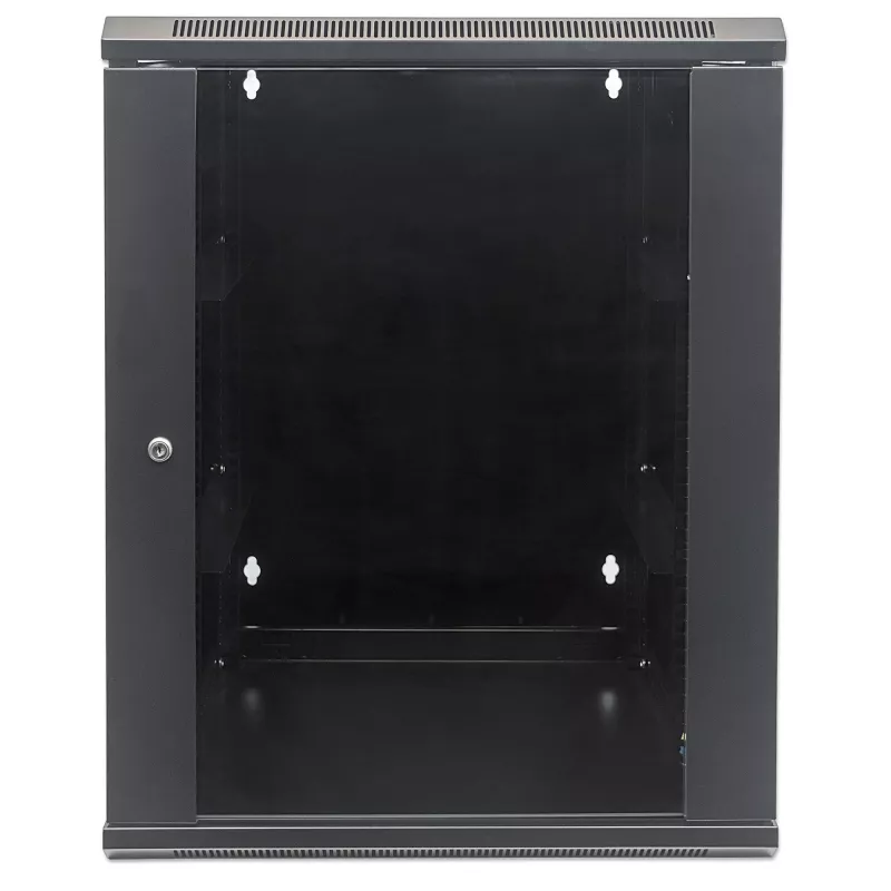 Intellinet 19-tolline seinakapp - seinale kinnitatav (kaheosaline hingedega väljapööratav), 15U, 550 mm sügav, must, kokkupandud, max 30 kg, pöördub välja, et pääseda ligi kapi tagaküljele seinale paigaldatuna, 19-tolline, kasutatav sügavus 425 mm, seinale kinnitamise osad ei kuulu komplekti
