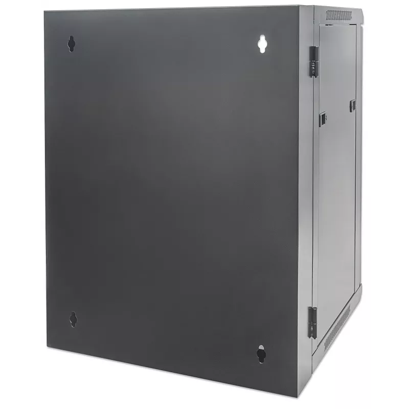 Intellinet 19-tolline seinakapp - seinale kinnitatav (kaheosaline hingedega väljapööratav), 15U, 550 mm sügav, must, kokkupandud, max 30 kg, pöördub välja, et pääseda ligi kapi tagaküljele seinale paigaldatuna, 19-tolline, kasutatav sügavus 425 mm, seinale kinnitamise osad ei kuulu komplekti