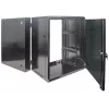 Intellinet 19-tolline seinakapp - seinale kinnitatav (kaheosaline hingedega väljapööratav), 15U, 550 mm sügav, must, kokkupandud, max 30 kg, pöördub välja, et pääseda ligi kapi tagaküljele seinale paigaldatuna, 19-tolline, kasutatav sügavus 425 mm, seinale kinnitamise osad ei kuulu komplekti