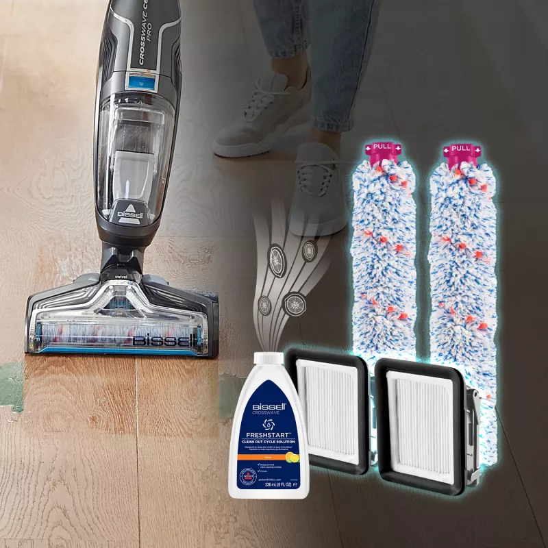 Bissell CrossWave Cordless C6 Pro püsttolmuimeja aku kuiv&märg kotita 0 L 255 W must, hall